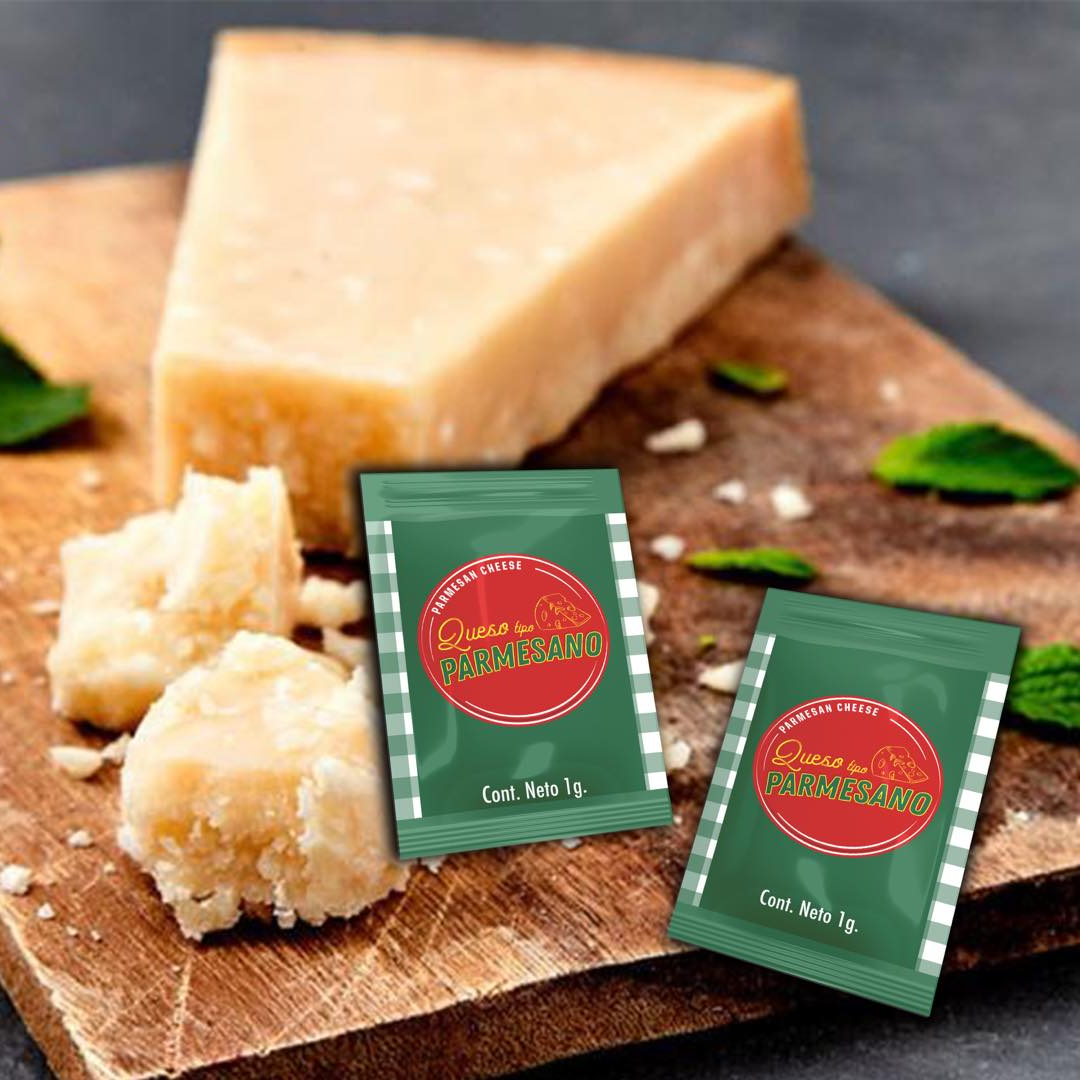 Queso Parmesano - Caja 1,000 sobres de 1gr - Delagg