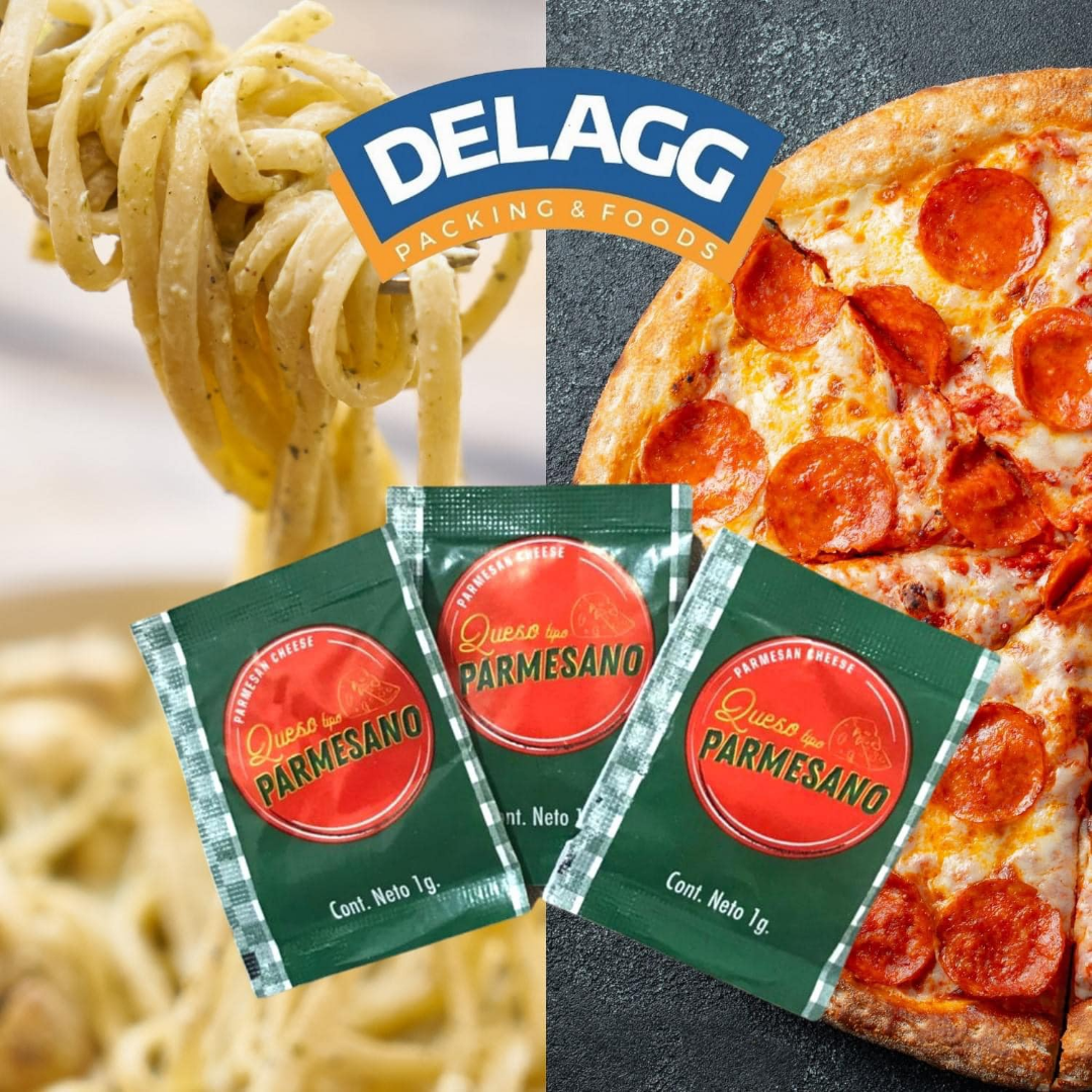 Queso Parmesano - Caja 1,000 sobres de 1gr - Delagg