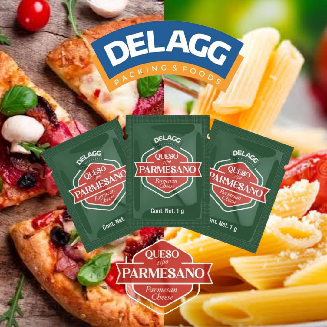 Queso Parmesano - Caja 1,000 sobres de 1gr - Delagg